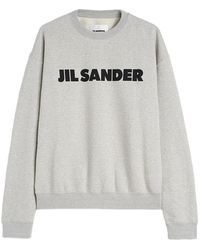 Jil Sander - Logo Cotton Sweatshirt - Lyst