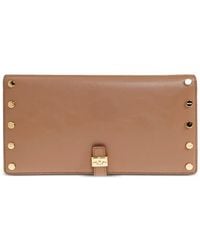 Ganni - Studs-Embellishment Flap Wallet - Lyst