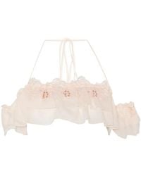 Ermanno Scervino - Ruffled Lace-Trim Blouse - Lyst