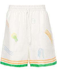 Casablancabrand - Le Jeu Linen Shorts - Lyst