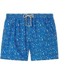 MC2 Saint Barth - Lighting Micro Swim Shorts With Street Food All-Over Print - Lyst