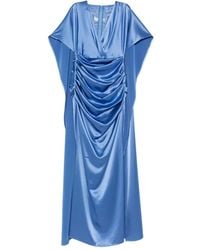 Talbot Runhof - Satin Draped Dress - Lyst