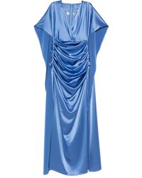Talbot Runhof - Satin Draped Dress - Lyst