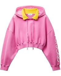 Versace - Sudadera Corta De Algodón Con Capucha - Lyst