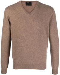 Dell'Oglio - V-Neck Fine-Knit Jumper - Lyst