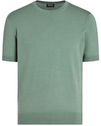 Zegna - Fine-knit Cotton T-shirt - Lyst