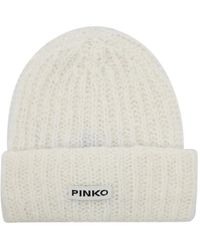 Pinko - Logo-Patch Beanie Hat - Lyst