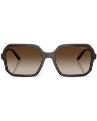 Vogue - Square-Frame Tortoiseshell-Pattern Sunglasses - Lyst