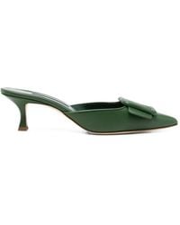 Manolo Blahnik - Mayssale Buckle-Detail Mules - Lyst