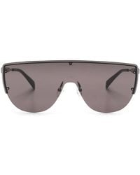 McQueen - Skull-Stud Shield-Frame Sunglasses - Lyst