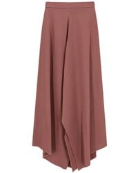 Alysi - Asymmetric Midi Skirt - Lyst