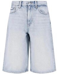 Calvin Klein - Logo-Patch Denim Shorts - Lyst