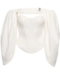 V:PM ATELIER - Cluster Off-Shoulder Balloon-Sleeve Top - Lyst