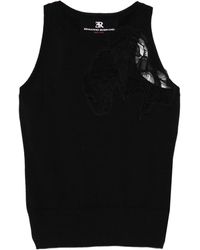 Ermanno Scervino - Mouwloze Top Met Geborduurde Bloemen - Lyst