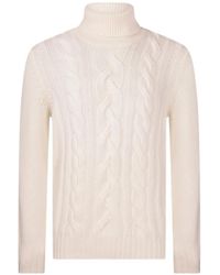 Gran Sasso - Cable-Knit Roll-Neck Sweater - Lyst