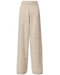 Fabiana Filippi - Marl-Knit Wide-Leg Trousers - Lyst