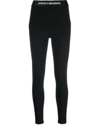 Rabanne - Logo-Waistband High-Waisted Leggings - Lyst