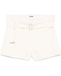 MSGM - Pantalones cortos con cinturón - Lyst