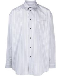 Off-White c/o Virgil Abloh - Oversized Striped Cotton Shirt - Lyst