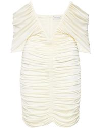 Magda Butrym - Gerafftes Minikleid Mit V-Ausschnitt - Lyst