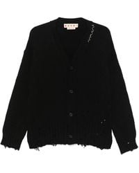 Marni - Logo-Embroidered Cotton Cardigan - Lyst