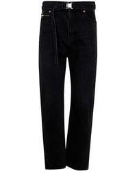 Sacai - Belted Straight Jeans - Lyst