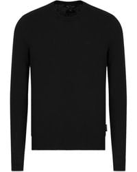ARMANI EXCHANGE - Pull En Maille À Logo Brodé - Lyst