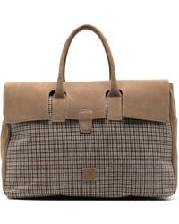 Eleventy - Borsa Tote A Quadri - Lyst