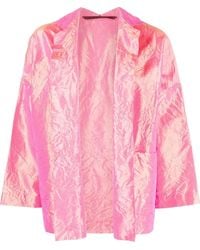 Daniela Gregis - Wrinkled-Effect Silk Jacket - Lyst