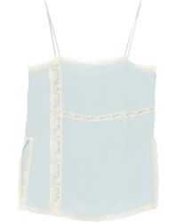 Semicouture - Lace-Trim Top - Lyst