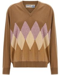 Ballantyne - Intarsia-Knit Sweater - Lyst