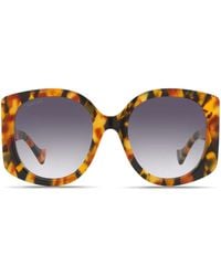 Gucci - Tortoiseshell-Effect Oversized-Frame Sunglasses - Lyst