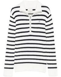 GANT - Striped Cable-Knit Sweater - Lyst