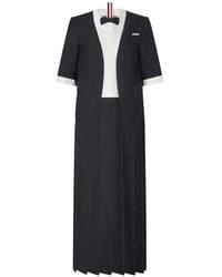 Thom Browne - Trompe L'Oeil Twill Midi Dress - Lyst