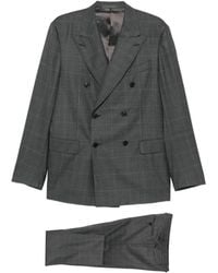Caruso - Check Double-Breasted Suit - Lyst