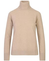 Max Mara - Jersey Con Coderas Y Logo Bordado - Lyst