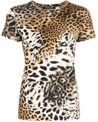 Roberto Cavalli - T-Shirt mit Tiger-Print - Lyst