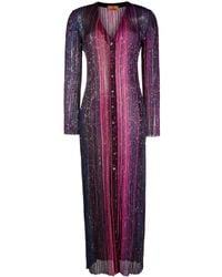 Missoni - Lurex Pleated Long Dress - Lyst