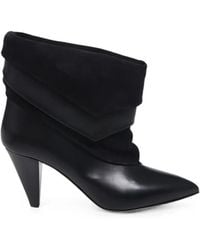 Isabel Marant - Panelled Pointed-Toe Ankle Boots - Lyst