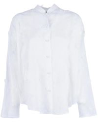 Mazzarelli - Butterfly-Appliqué Shirt - Lyst