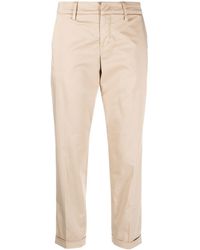 Fay - Slim-cut Cropped Trousers - Lyst