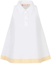 Marni - Polo-Collar Contrast-Hem Shirt - Lyst