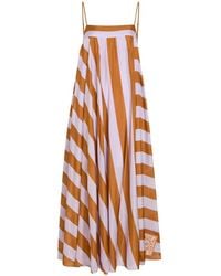 Zimmermann - Indra Striped Silk Maxi Dress - Lyst