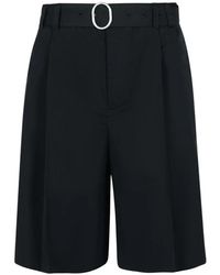 Jil Sander - Belted Pleated Shorts - Lyst