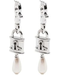 Vivienne Westwood - Small Celestia Orb Padlock Earrings - Lyst