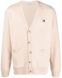 Maison Kitsuné - Cardigan En Laine À Patch Logo Fox Head - Lyst