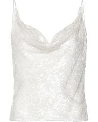 LAPOINTE - Sequinned Cowl-Neck Top - Lyst