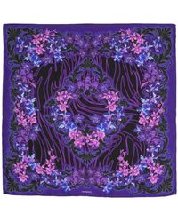 Versace - Floral-print Silk Scarf - Lyst