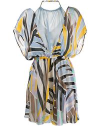 Emilio Pucci Strandjurk Met Print - Blauw