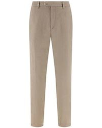 BOGGI - Stitched Pockets Linen Trousers - Lyst